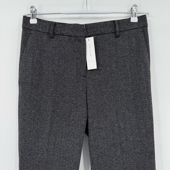 Ann Taylor The Full Length Straight Curvy Fit Pant in Herringbone Size 6 - Picture 3 of 11